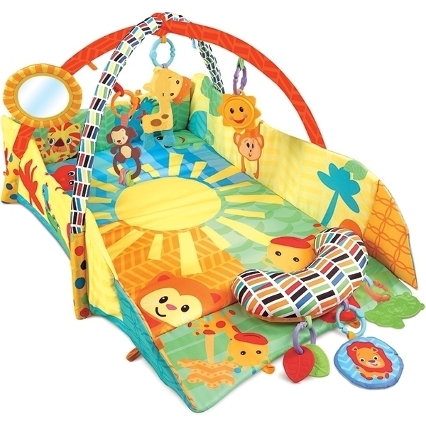Развивающий коврик для новорожденного Funkids 3 Ways To Play с бортиками — фото 6
