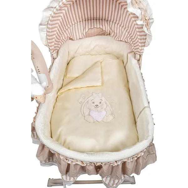 Набор постели в люльку Kids Fashion Bunny Love, 6 предметов, Бежевый — главный ракурс