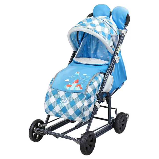 Санки-коляска Ника Детям 8-2К (надувные колеса с камерой) — фото 3