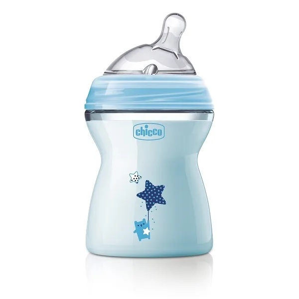 Бутылочка Chicco Natural Feeling сил. соска с наклоном, средний поток, PP, 2+, 250 мл, Вариант 1 — главный ракурс