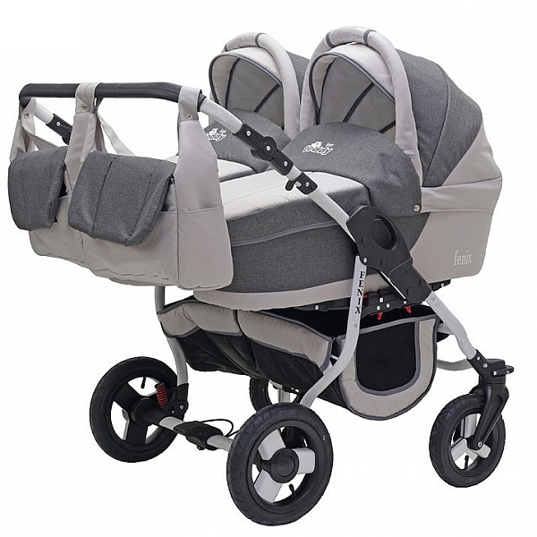 Детская коляска для двойни Teddy (BartPlast) Fenix Duo 2 в 1 — фото 14