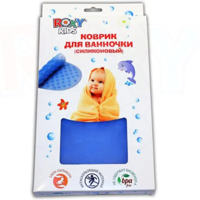 Антискользящий силиконовый коврик Roxy Kids Рокси Кидс для детской ванночки 42 х 25 см — главный ракурс