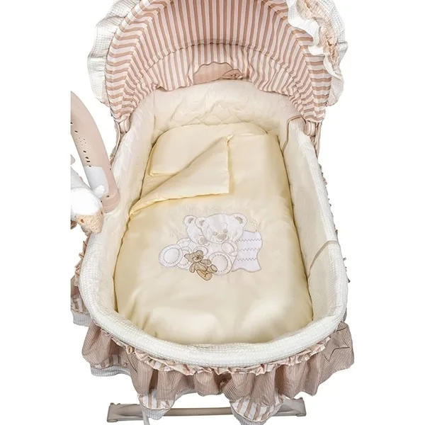 Набор постели в люльку Kids Fashion Family Bears, 6 предметов, Бежевый — главный ракурс