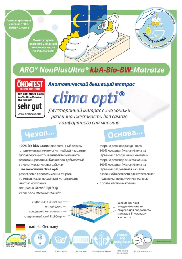 Анатомический дышащий матрас Aro Artlaender Non Plus Ultra Kba — фото 4