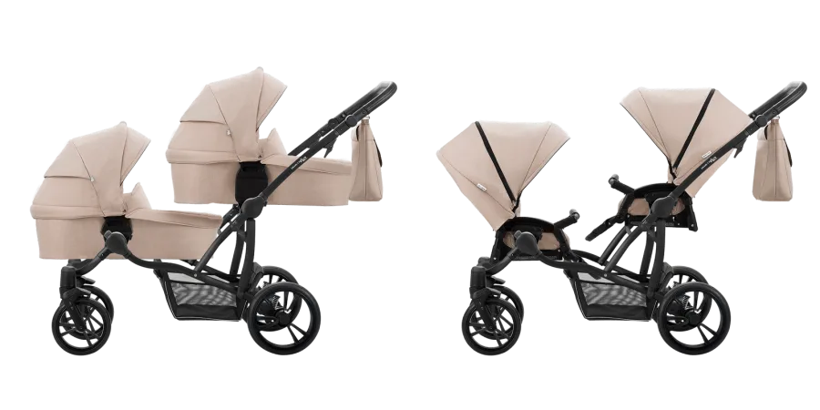 Коляска для двойни Bebetto42 Simple 3 в 1 — главный ракурс