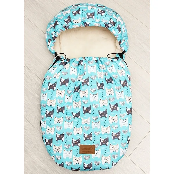 Универсальный меховой конверт AmaroBaby Little Friend Собачки 80х45 см — фото 6