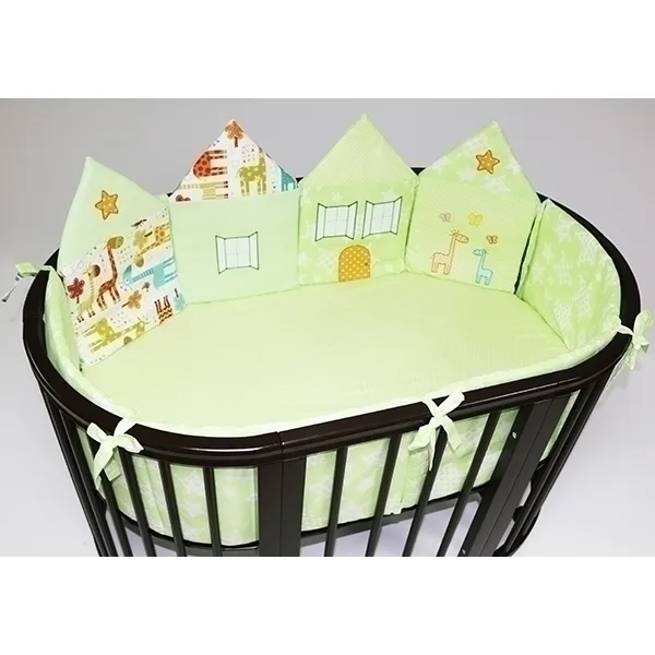 Универсальный комплект в кроватку Классика Домики Evobaby 7 в 1, 7 предметов — фото 3
