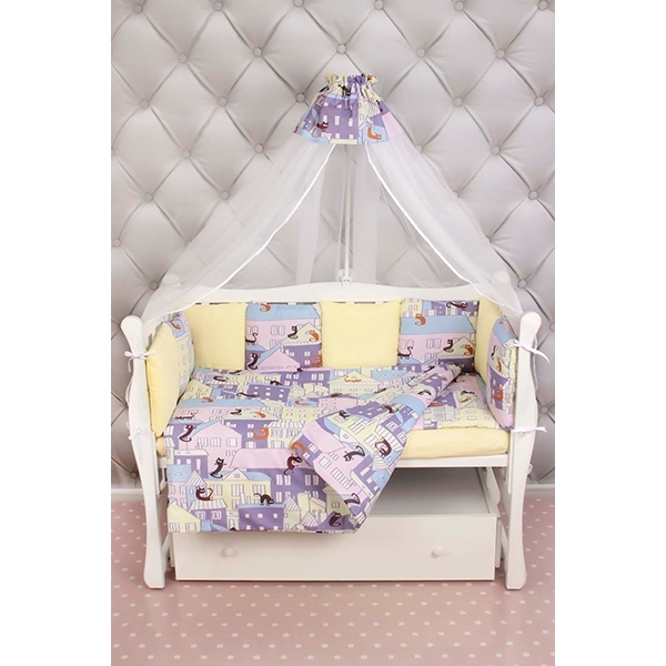 Комплект Premium в кроватку AmaroBaby Сонное Царство, 19 предметов (7+12 бортиков), бязь — фото 6