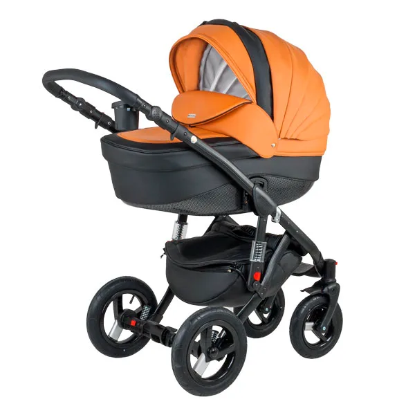 Детская коляска BeBe-Mobile Mario Deluxe 3 в 1, экокожа — главный ракурс