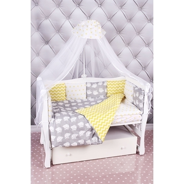Комплект постели в кроватку AmaroBaby Совята, 18 предметов — фото 4