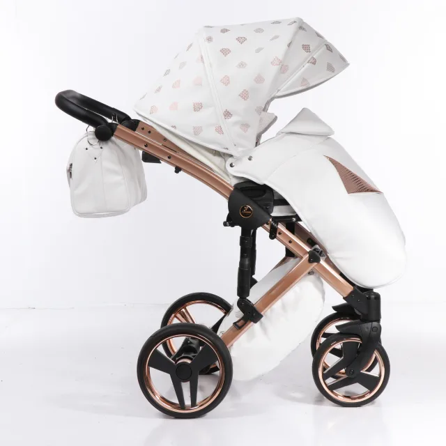 Детская коляска Junama Diamond Glow 2 в 1, эко кожа — фото 11