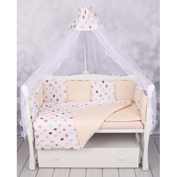 Комплект постели WB Premium в кроватку AmaroBaby Эскимо, 15 предметов, бязь — фото 6