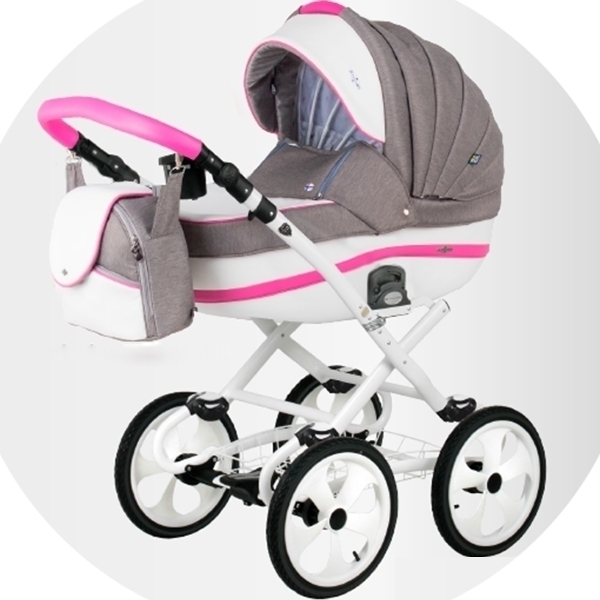 Детская коляска BeBe-Mobile Ines R 3 в 1, ткань+эко-кожа — фото 10