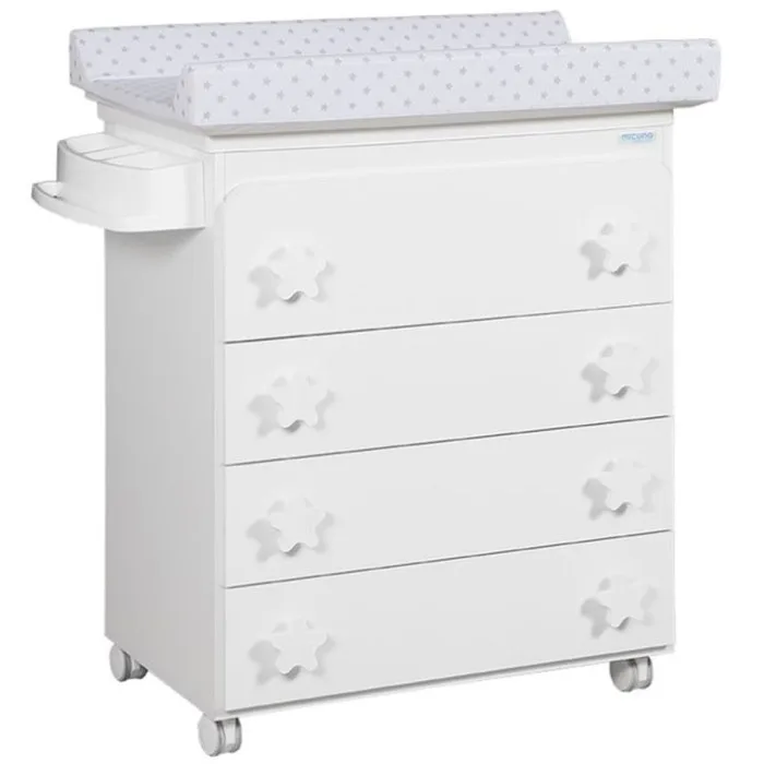 Пеленальный комод Micuna B-1951 с матрасиком, white beige stars — главный ракурс