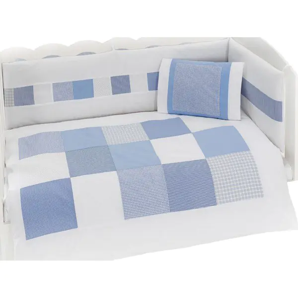 Комплект постельного белья Kidboo Patchwork 3 предмета, Blue — главный ракурс
