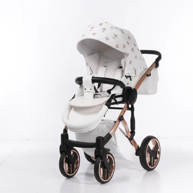 Детская коляска Junama Diamond Glow 2 в 1, эко кожа — фото 16