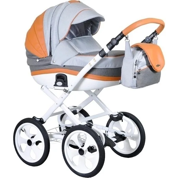 Детская коляска BeBe-Mobile Ines A 3 в 1, ткань+экокожа — главный ракурс