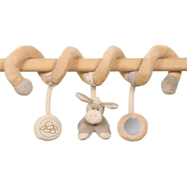 Мягкие игрушки Nattou Toy spiral Наттоу Той спираль Cappuccino Кролик, Овечка и Ослик 211161 — фото 1