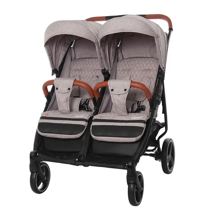 Детская прогулочная коляска для двойни Carrello Connect CRL-5502, Ink Gray — главный ракурс
