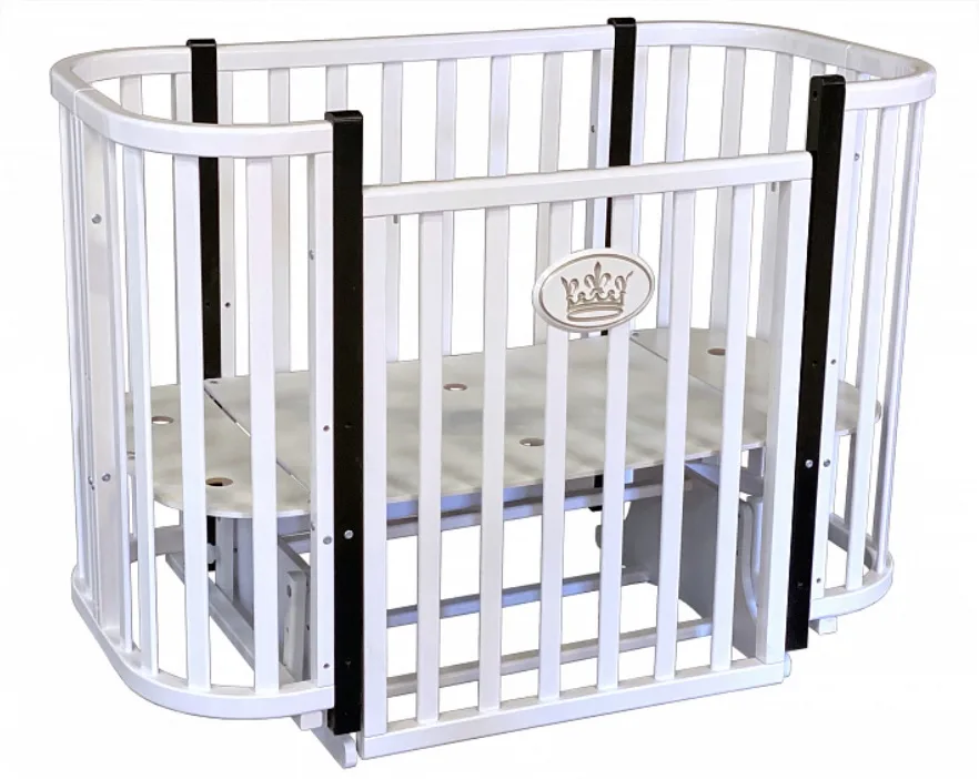 Детская кроватка ByTwinz Violetta 4, белый/белый — главный ракурс