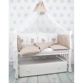 Комплект Premium в кроватку AmaroBaby Кроха, 18 предметов (6+12 бортиков), бязь