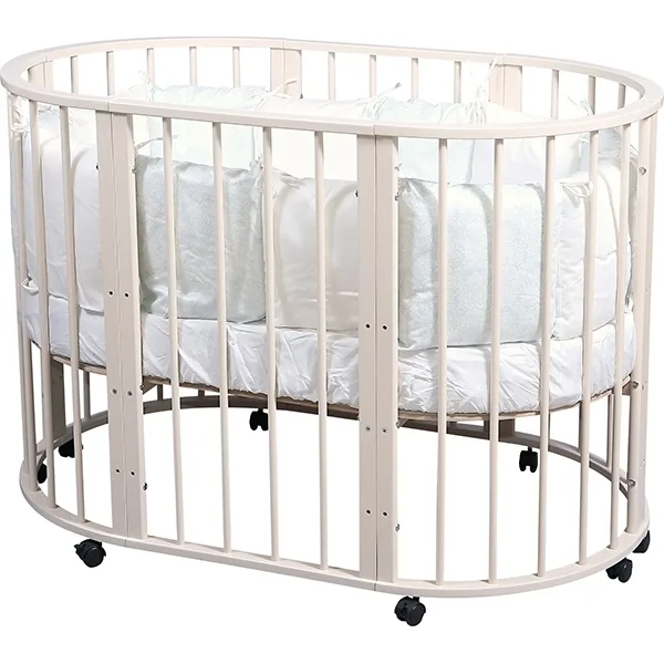 Овальная детская кроватка Nastella Baby Molly 7 в 1 без маятника — фото 4