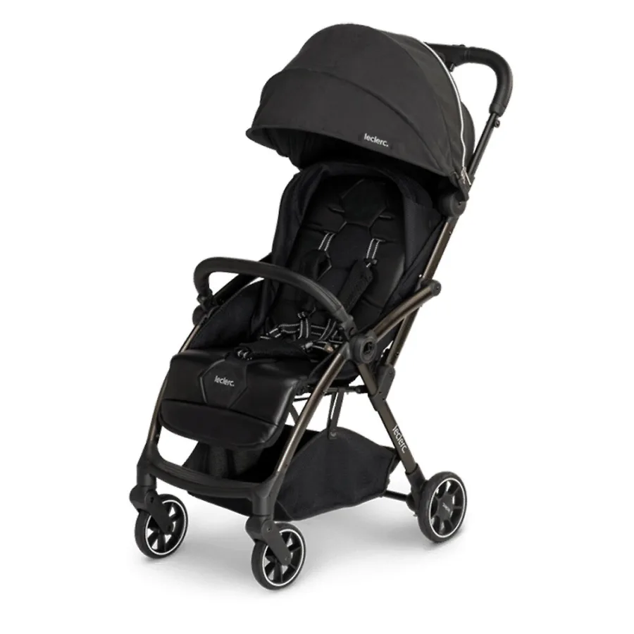 Детская прогулочная коляска Leclerc Hexagon на черной раме, Black — главный ракурс