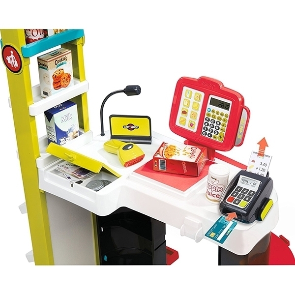 Супермаркет игровой Smoby City Shop 350211 со светом и звуком, 27 аксессуаров — фото 4