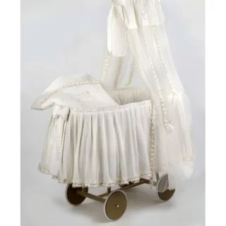Плетеная колыбель с тюлевым пологом Italbaby  Marina Plisse
