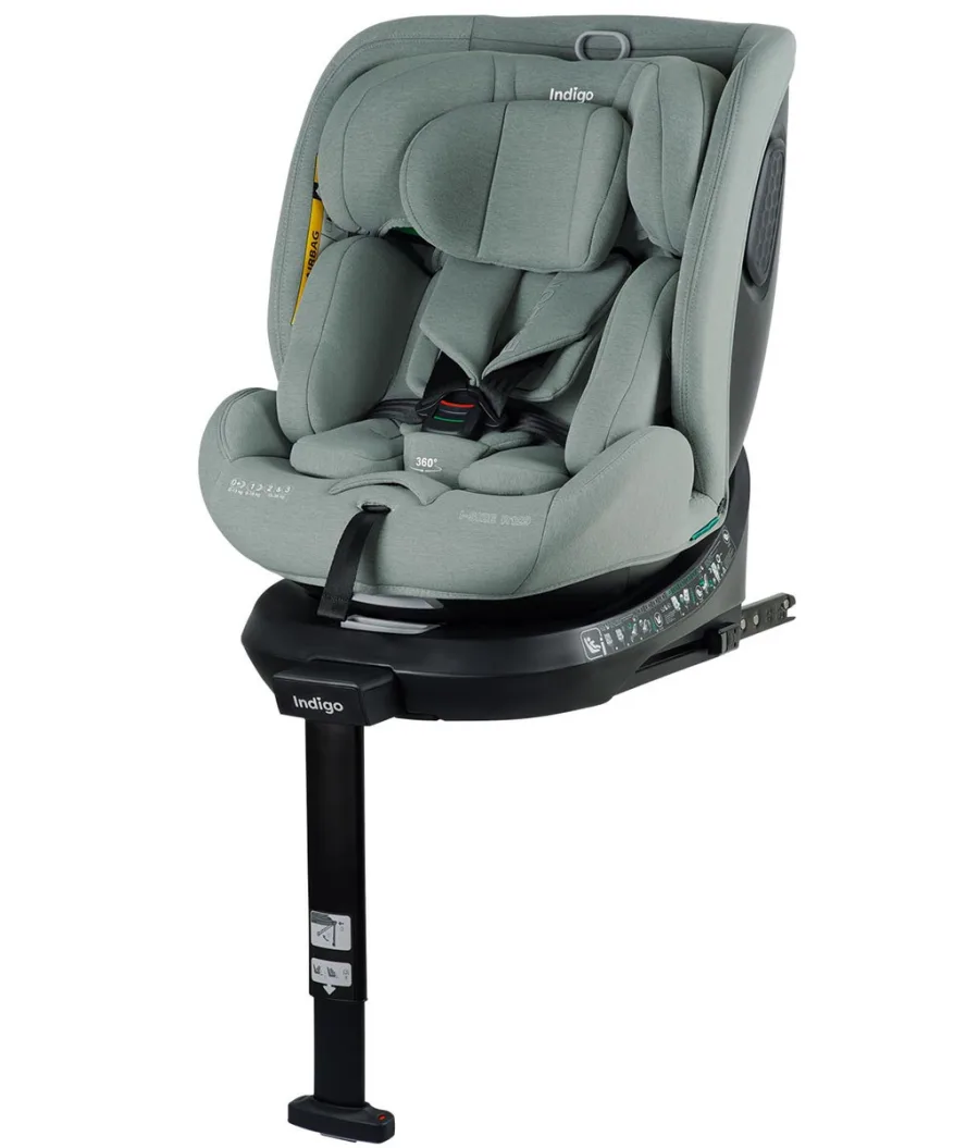Детское автокресло Indigo E-Tron Isofix i_Size, Зеленый — главный ракурс