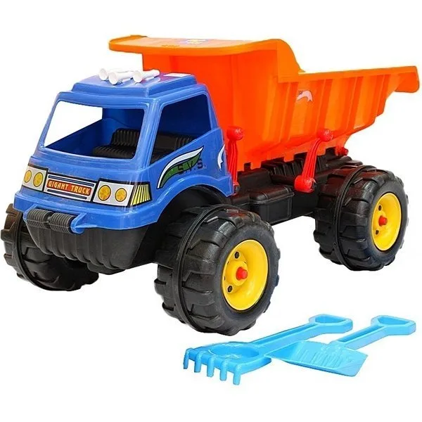 Машина RT Гигант Мax + лопата, грабли 08-802, красно-синий — главный ракурс