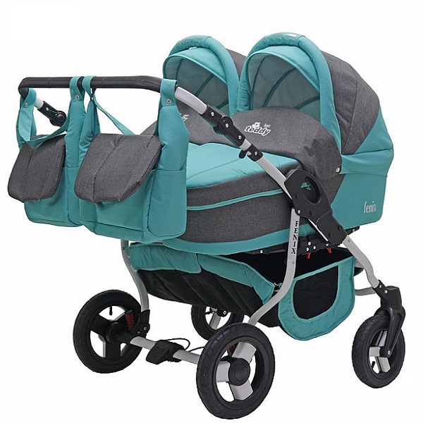 Детская коляска для двойни Teddy (BartPlast) Fenix Duo 2 в 1 — фото 9