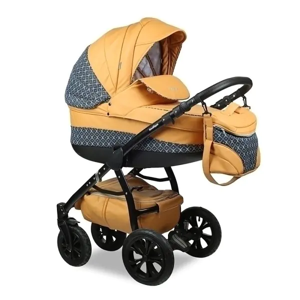 Детская коляска Indigo Carmen S F 3 в 1, экокожа — главный ракурс