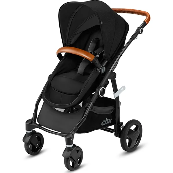 Прогулочная коляска Cybex Leotie Flex Lux с рождения, Black — главный ракурс