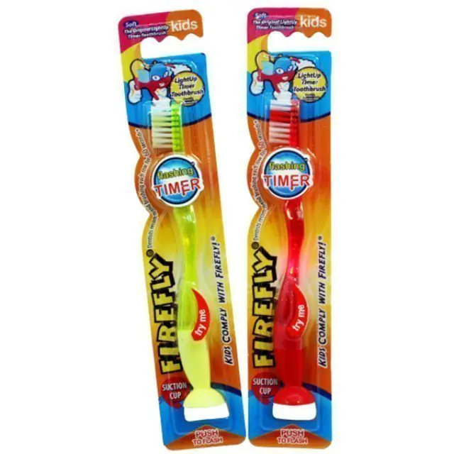 Зубная щетка Dr. Fresh Roxy Kids Firefly Доктор Фреш Рокси Кидс Файрфлай с мигающим таймером, 2 шт. — главный ракурс