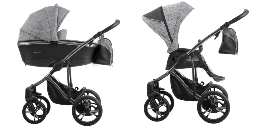 Детская коляска Bebetto Bresso Premium Class Dark 2020 3 в 1 — главный ракурс