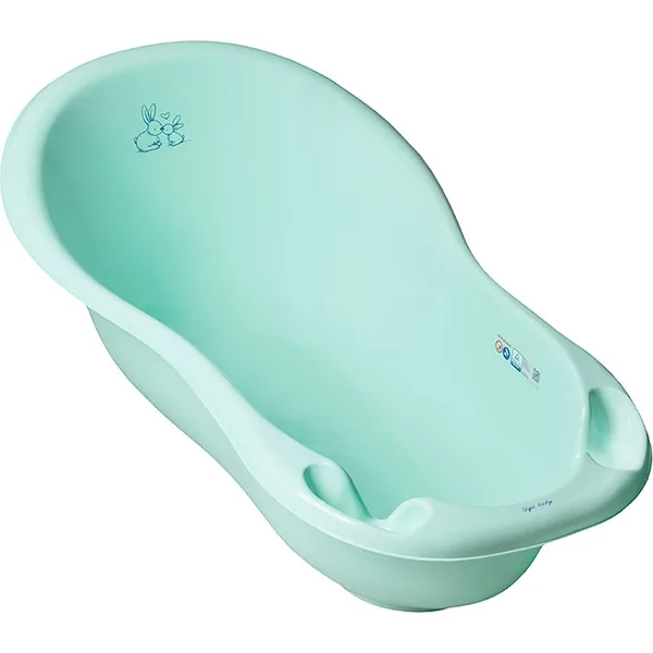 Детская ванночка Tega Baby Кролики со сливом, 102 см, Green - Мятный — главный ракурс