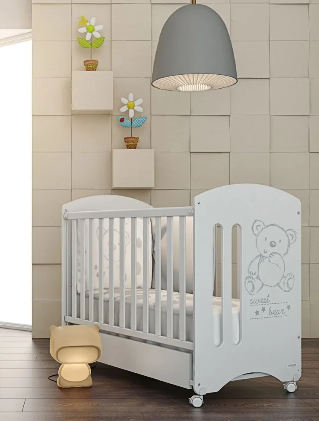 Детская кроватка Micuna Sweet Bear Basic с матрасом Sleepy — фото 6