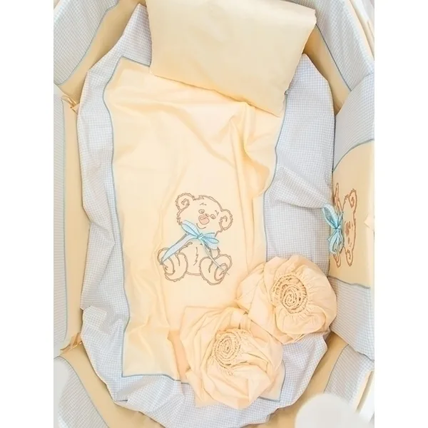 Комплект для овальной кроватки Valle Peekaboo 8 пр., бежевый — главный ракурс