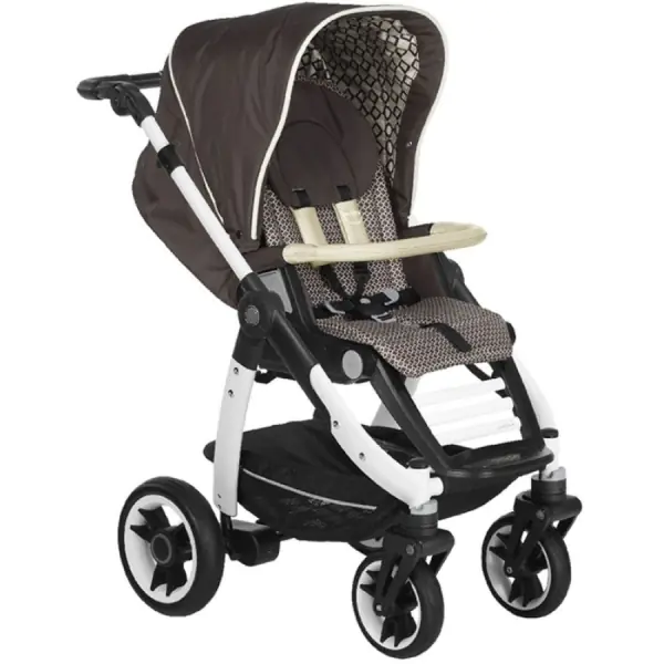 Детская прогулочная коляска Teutonia Cosmo V4 WHL3, 2016, 6055 Slate шасси Graphite с ручным тормозом — главный ракурс