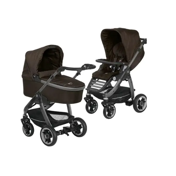 Детская коляска Teutonia Cosmo V4 2 в 1, 6110 Truffle шасси Graphite — главный ракурс