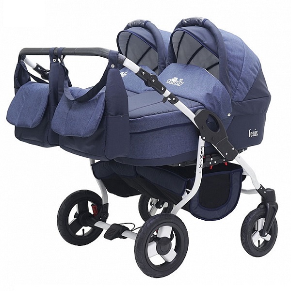 Детская коляска для двойни Teddy (BartPlast) Fenix Duo 2 в 1 — фото 7