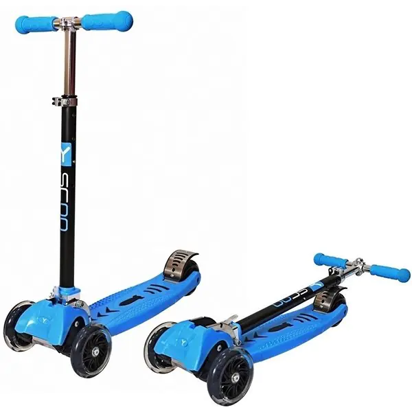 Самокат Y-Scoo Maxi City RT Simple Gagarin трансформер, Blue — главный ракурс
