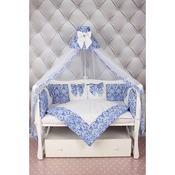 Комплект постели в кроватку AmaroBaby Элит Premium, 18 предметов — фото 11
