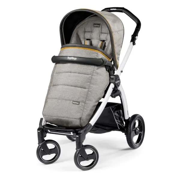 Детская прогулочная коляска Peg-Perego Book S Plus Pop-Up, шасси White, Fleur — главный ракурс