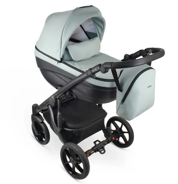 Детская коляска Bexa Ideal Eco 2 в 1, IE 01 Черный+ черная кожа — главный ракурс