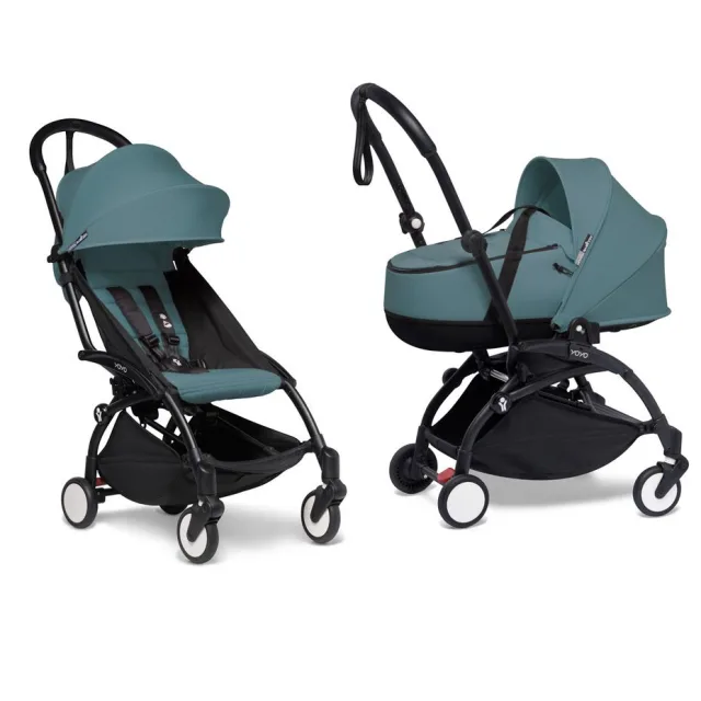 Детская коляска Babyzen Yoyo 2 Bassinet 2 в 1 на черной раме — фото 11