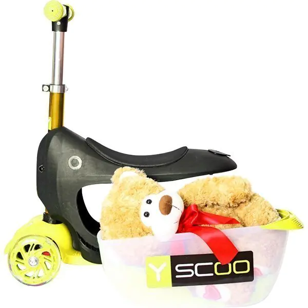 Каталка-самокат 3 в 1 Y-Scoo Mini Jump&Go со светящимися колесами — фото 14