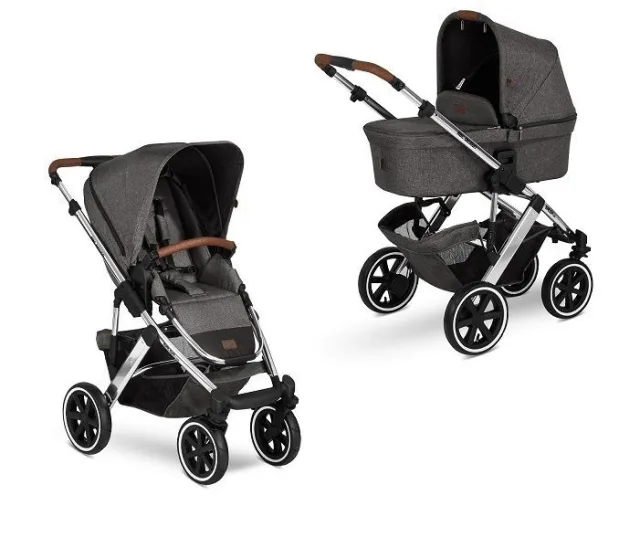 Детская коляска ABC-Design Salsa 4 Air 2 в 1 на серебряной раме