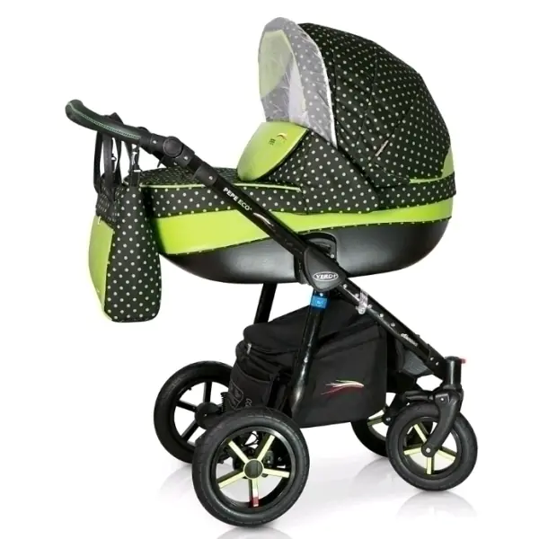 Детская коляска Verdi Pepe Eco Plus 3 в 1, ткань+эко-кожа — фото 7